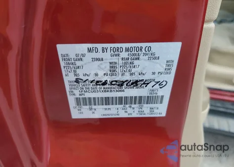 2008 Ford Escape Xlt from USA, damaged, VIN 1FMCU031X8KB13066